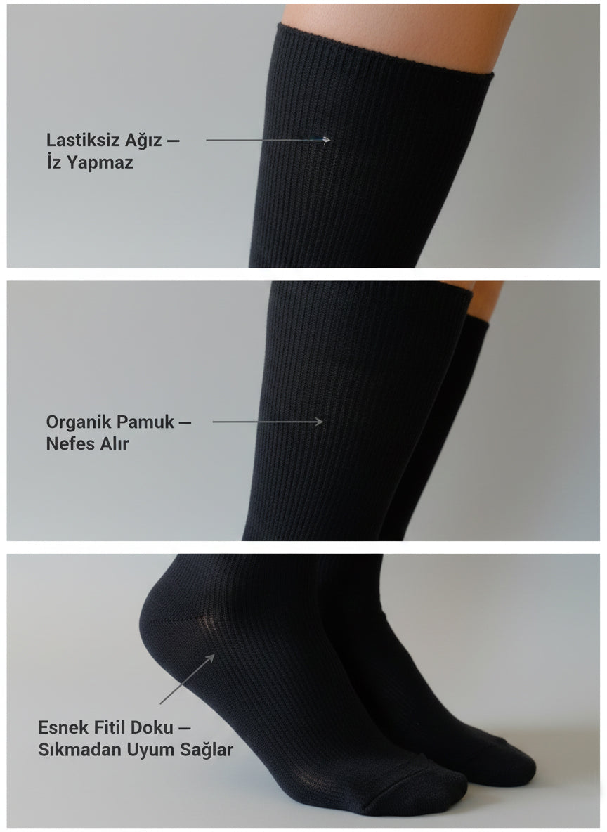 Lissy Fleksa™ Unisex Konfor Çorap